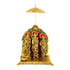 Golden Plated Ram Darbar Brass Idol – Decorative Hindu God Statue for Home Temple & Festive Gifting by Upharkaro