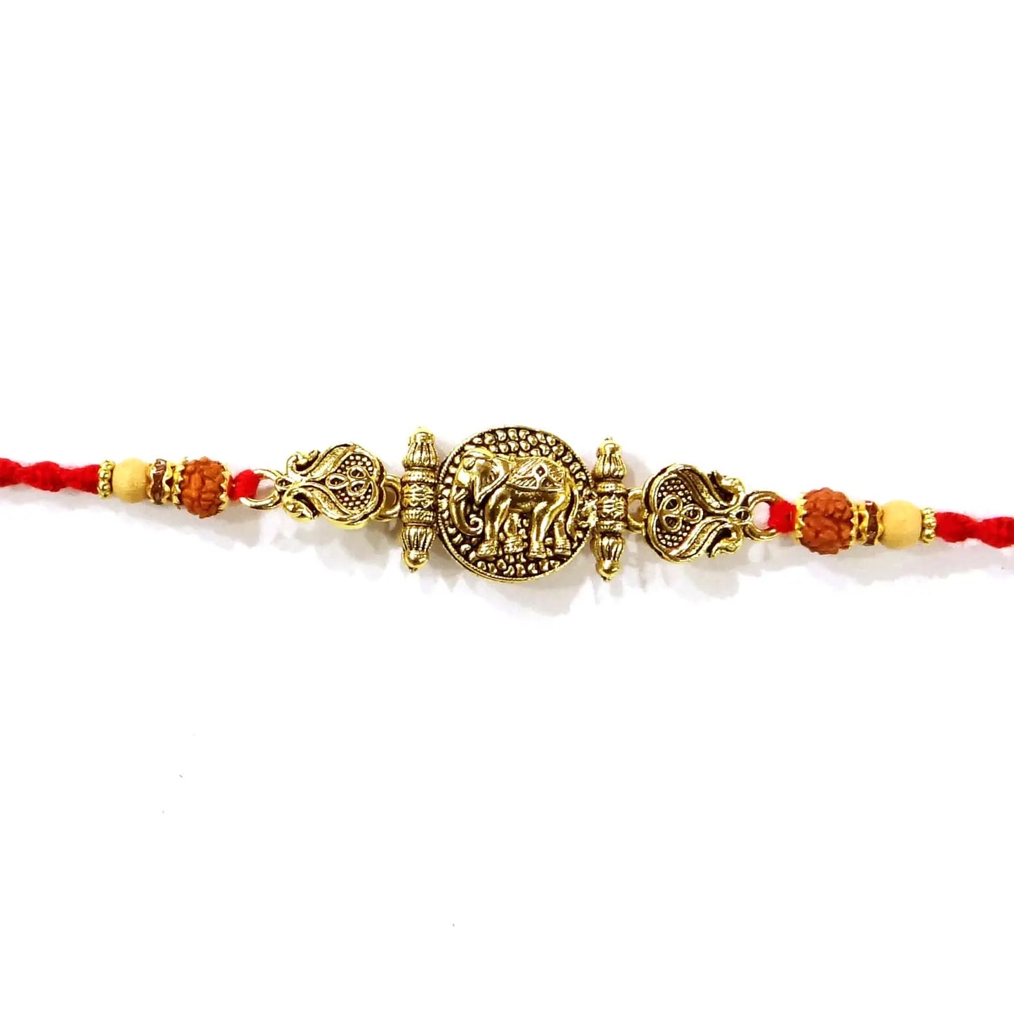 Golden Unique Fancy Rakhi for Brother – Handcrafted Rakhi with Premium Finish by Upharkaro Upharkaro