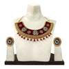 Gota Patti Antique Rajwada Necklace Set with Earrings – Traditional Red & Golden Rajasthani Jewelry for Wedding & Festive Wear by Upharkaro