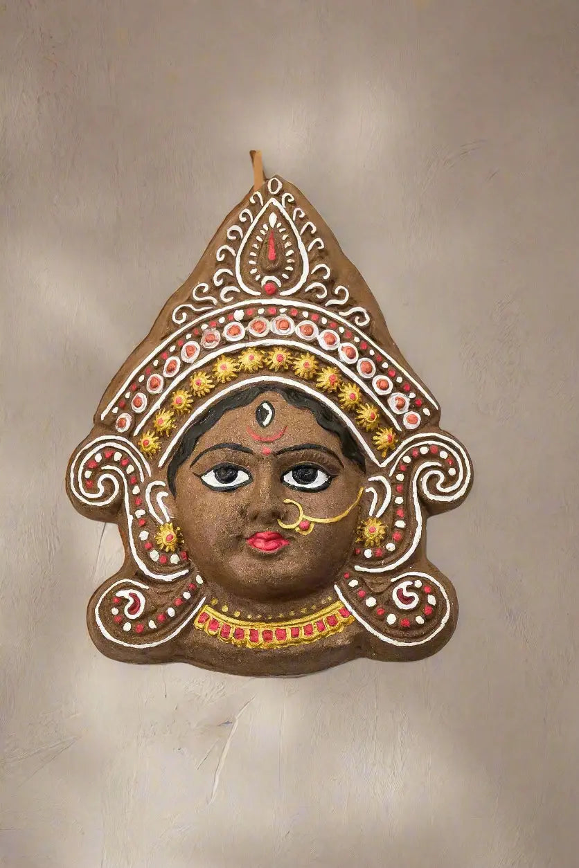 Handcrafted Clay & Cow Dung Idol – Eco-Friendly Murti for Navratri, Durga Puja & Home Temple-Upharkaro