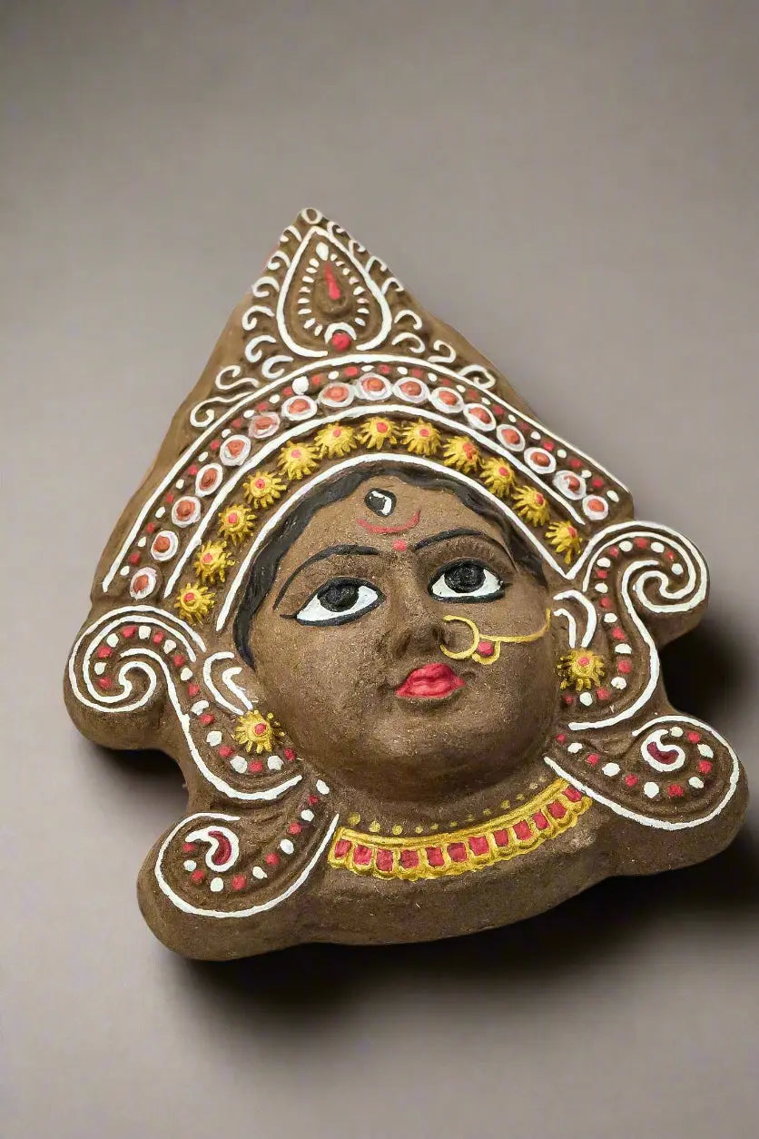 Handcrafted Clay & Cow Dung Idol – Eco-Friendly Murti for Navratri, Durga Puja & Home Temple-Upharkaro