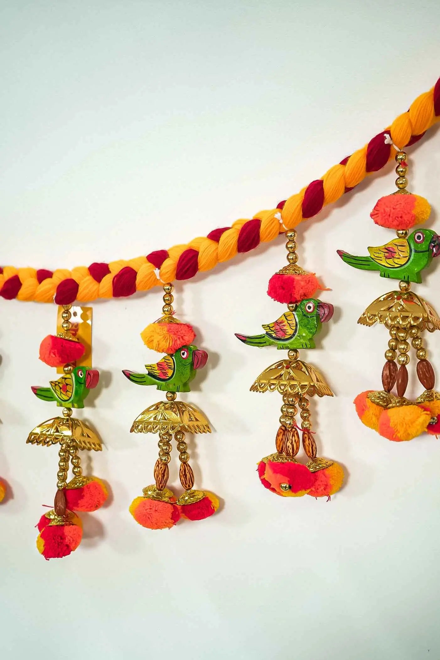 Handcrafted Door Parrot Hanging Bandanwar-Upharkaro