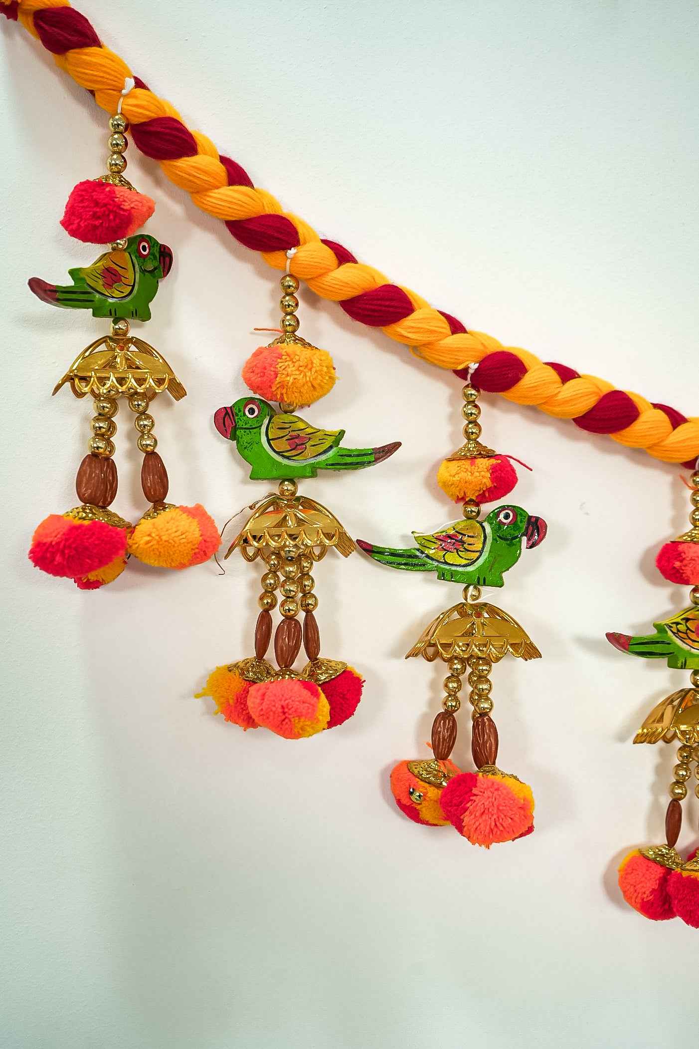 Handcrafted Door Parrot Hanging Bandanwar-Upharkaro