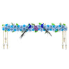 Handcrafted Peacock Theme Blue Rose Toran with Beaded Latkan for Home Entrance Decoration By Upharkaro