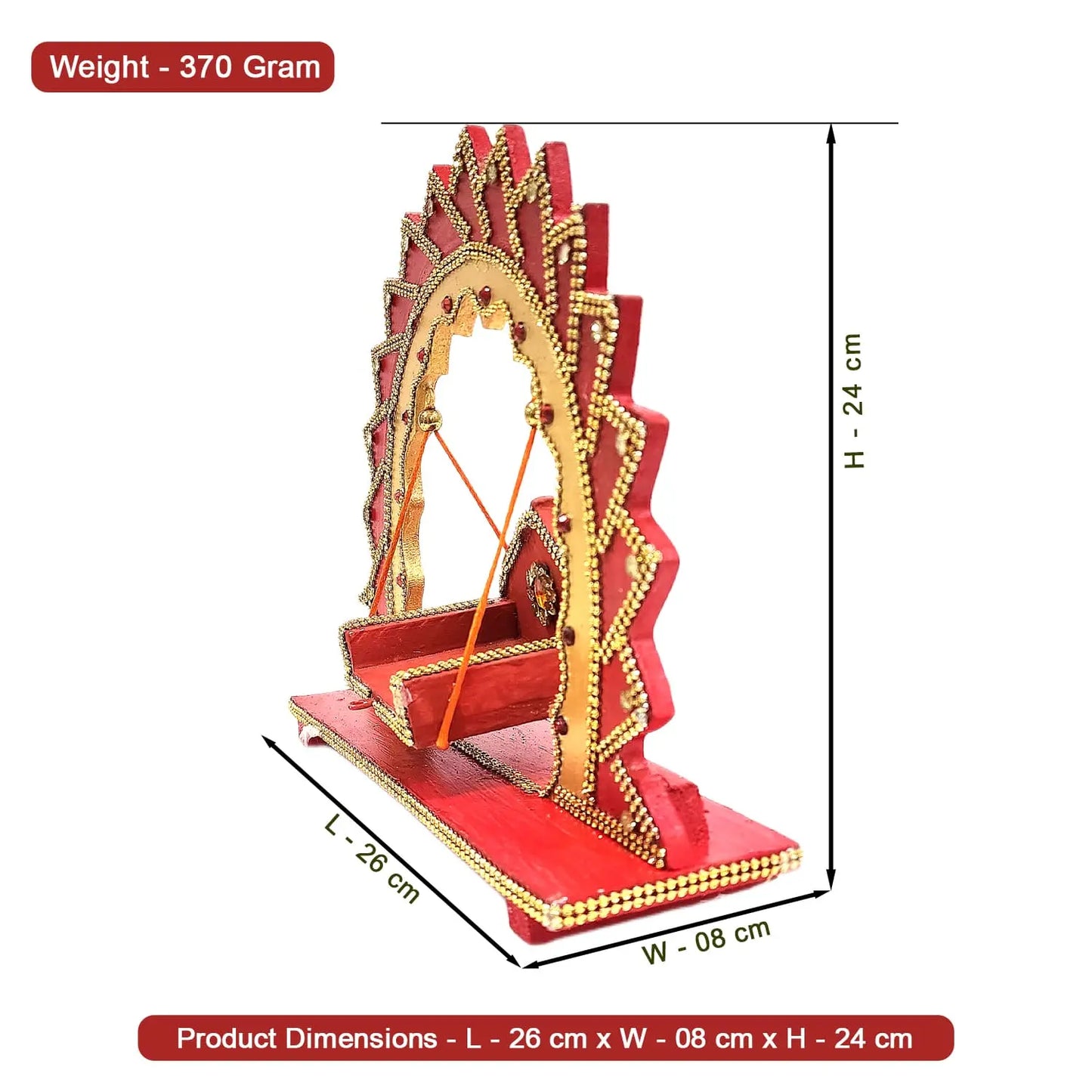 Handcrafted Wooden Bal Gopal Cradle with Artistic Finish – 20% OFF | Ideal Housewarming & Baby Krishna Gift by Upharkaro-Upharkaro