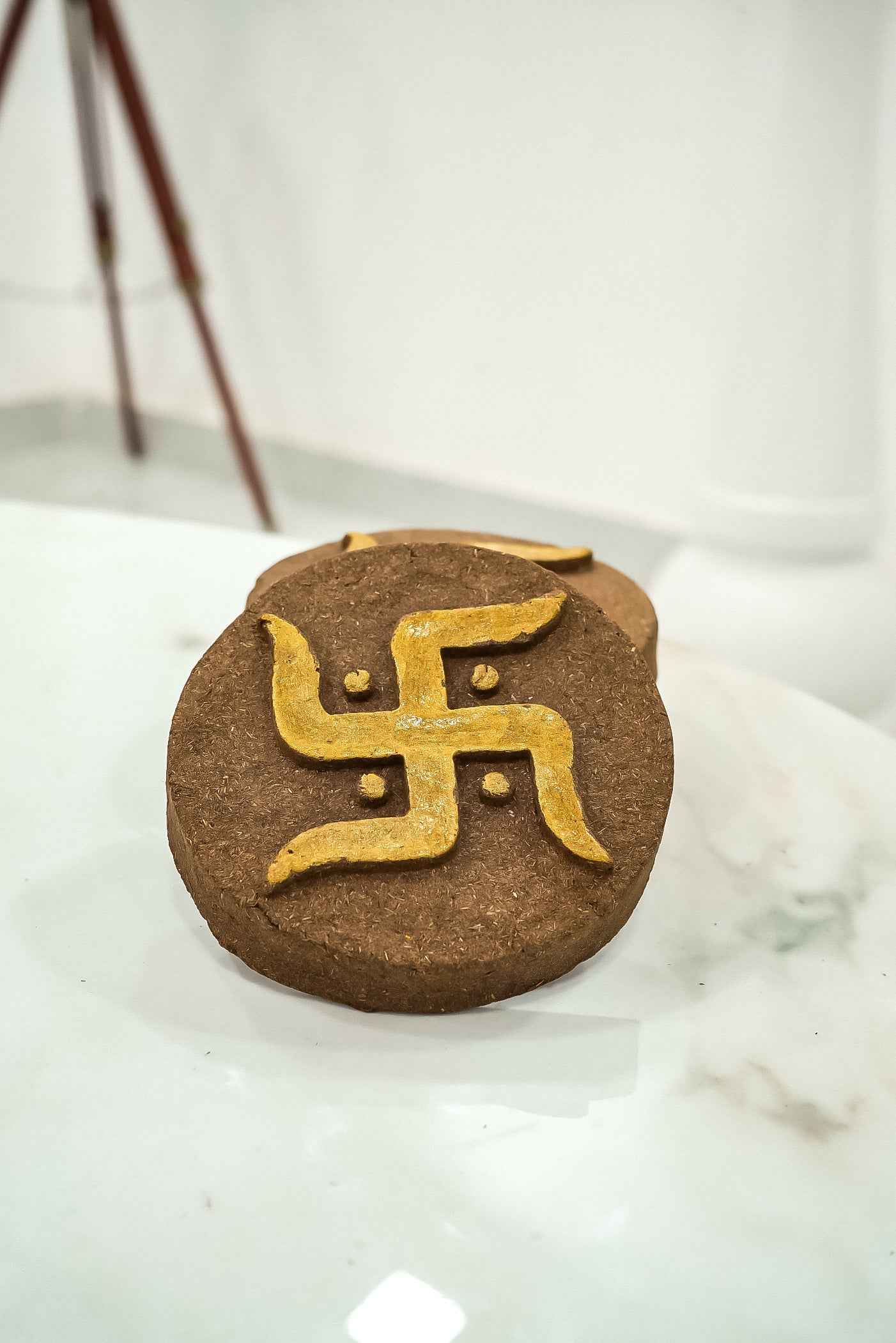 Handmade Natural Cow Dung Sacred Symbols for Pooja, Festival, Vastu & Home Mandir Decoration-Upharkaro