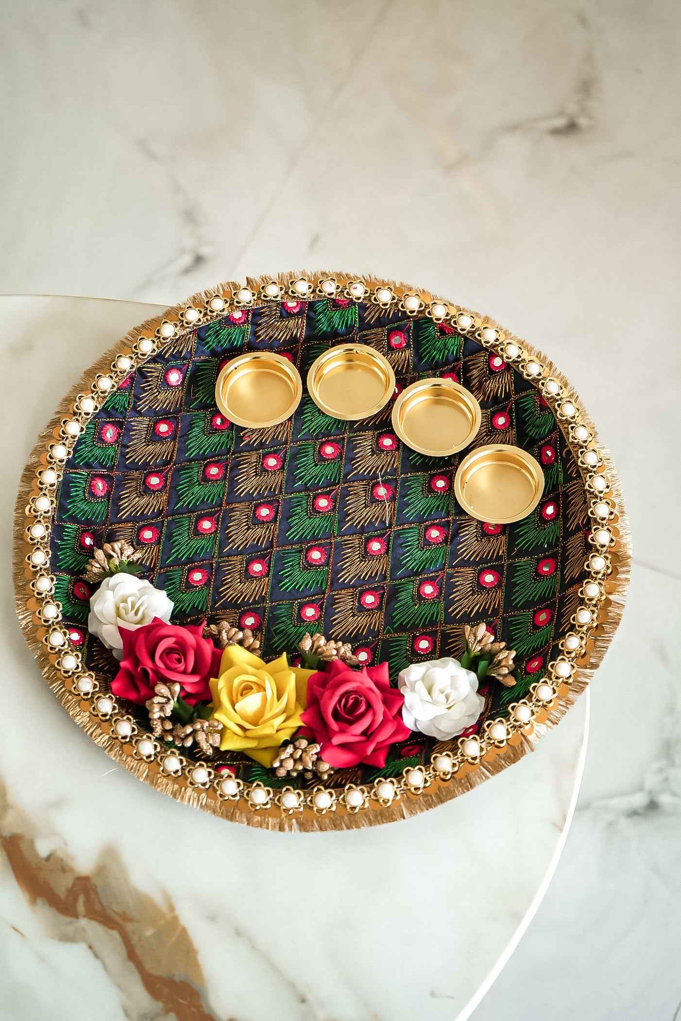 Indian Wedding Festival Thali for Diwali, Rakhi, Navratri & Home Mandir-Upharkaro