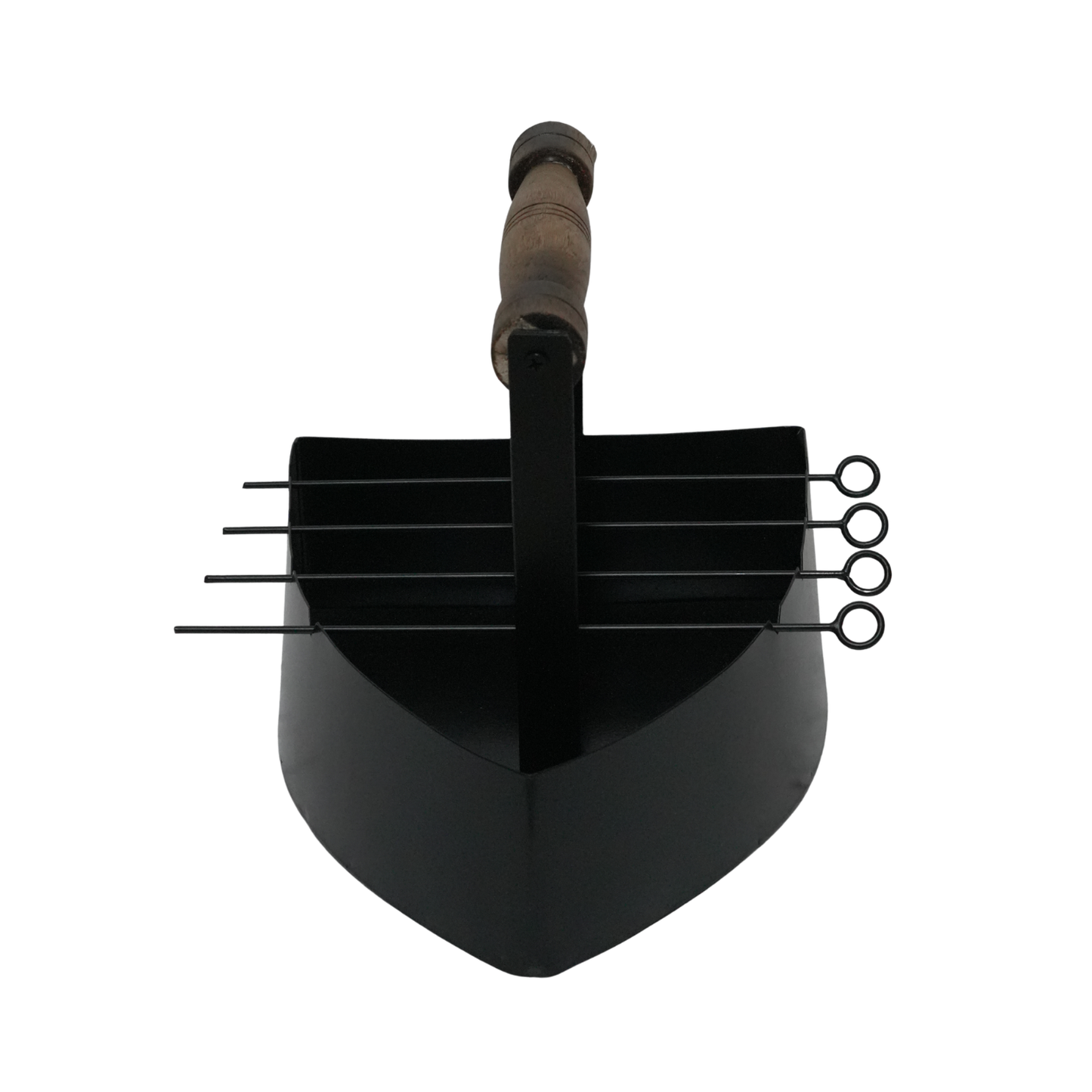 Premium Compact Iron Barbeque Grill for Home with 4 Skewer Sticks and Ergonomic Wooden Handle