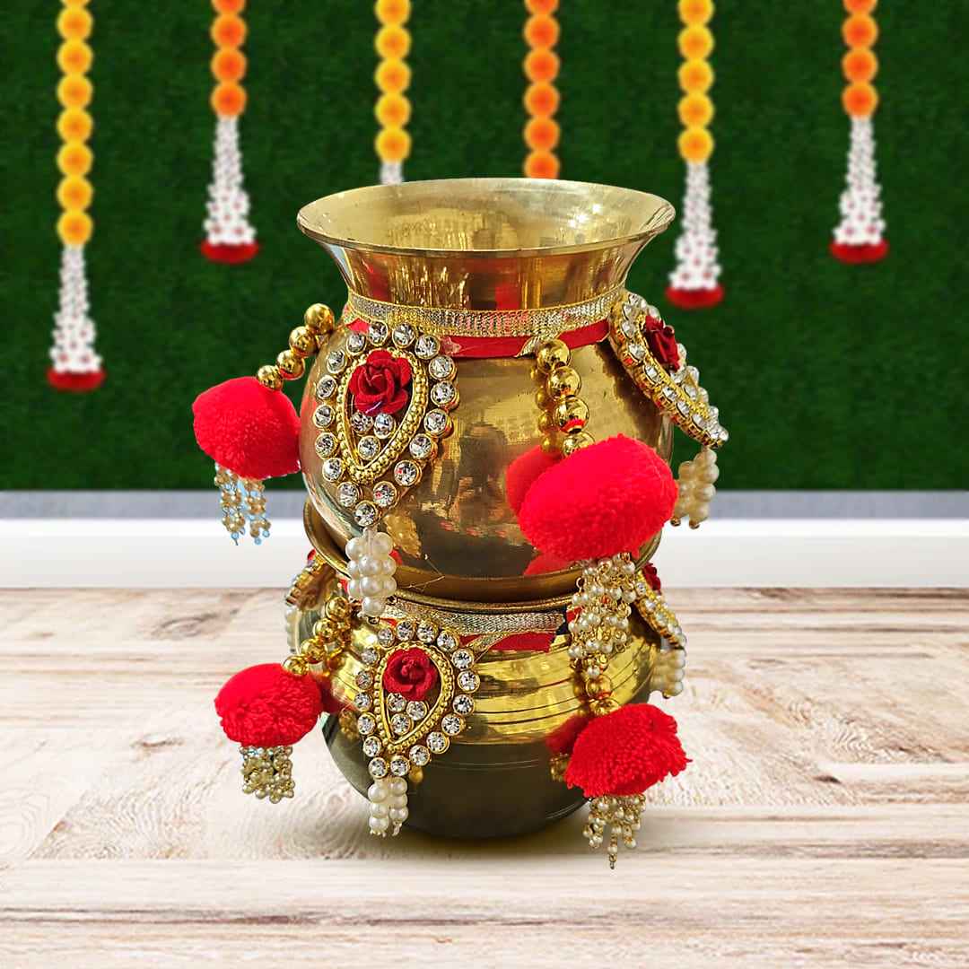 Pure Brass Lota for Pooja and Holy Water – Traditional Indian Kalash-Upharkaro