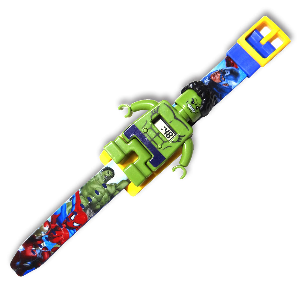 Marvel Hulk Kids Rakhi Watch for Boys | Superhero Cartoon Digital Toy Wrist Rakhi | Fun & Stylish Raksha Bandhan Gift for Kids By Upharkaro