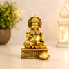 Brass Kuber Idol for Wealth & Good Fortune | Decorative Lord Kuber Statue for Home, Office, Temple & Gift | Handmade Hindu God Sculpture – Golden Finish 2 Inch