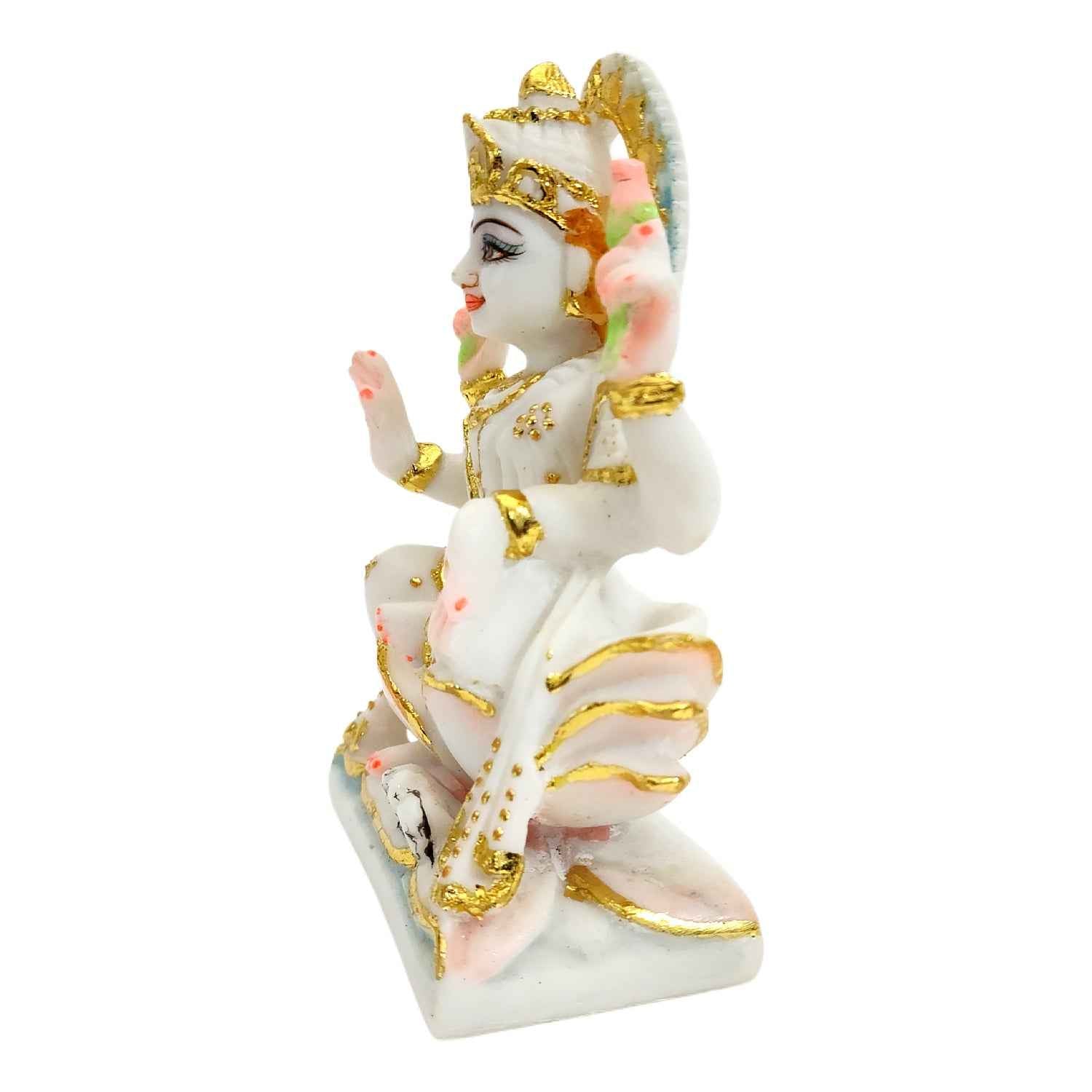 Marble Dust Divine Laxmi Statue ( 6 Inch ) By Upharkaro
