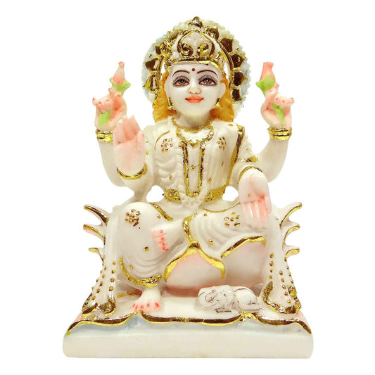 Marble Dust Divine Laxmi Statue ( 6 Inch ) By Upharkaro