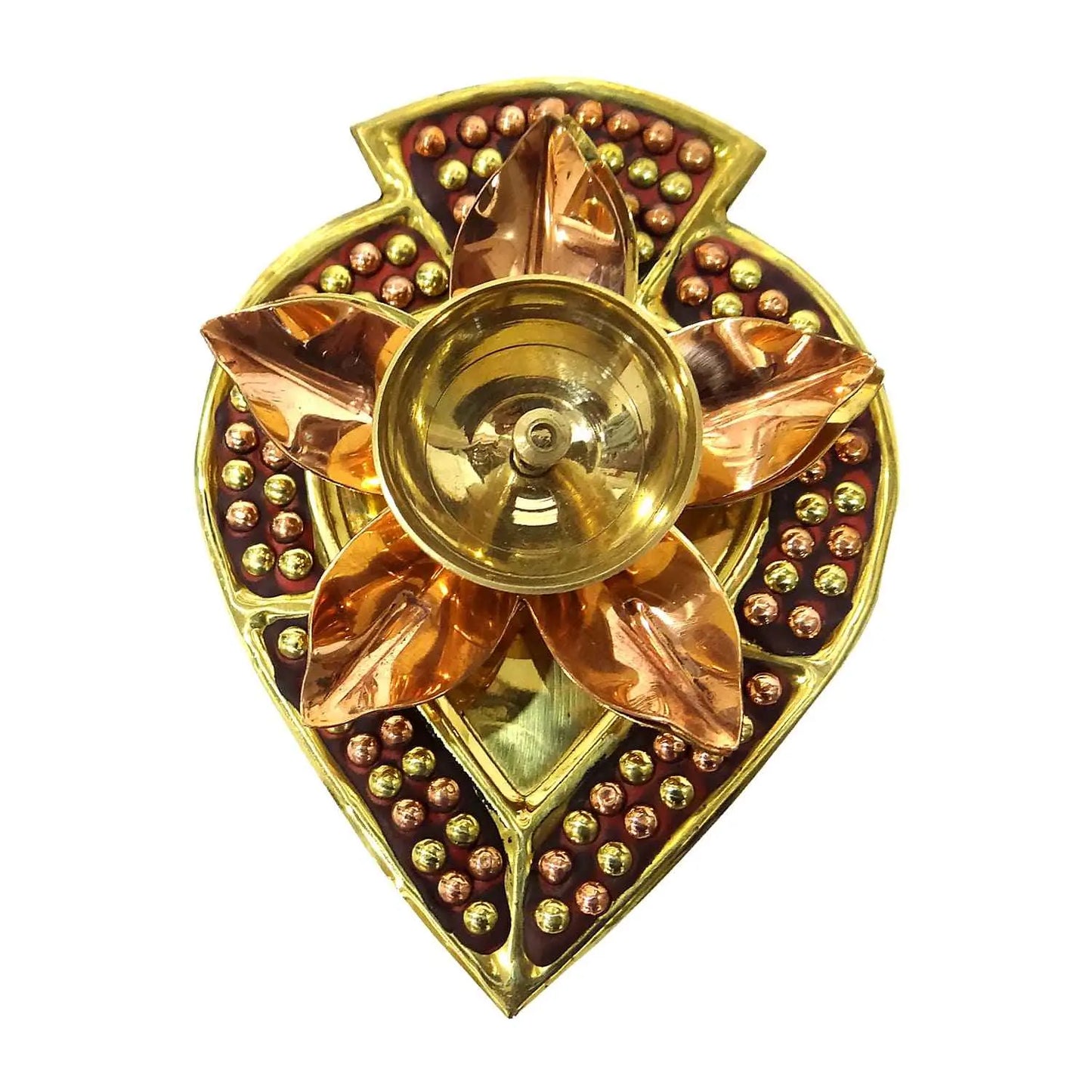 Lotus Patte shaped Brass Akhand Diya By Upharkaro-Upharkaro