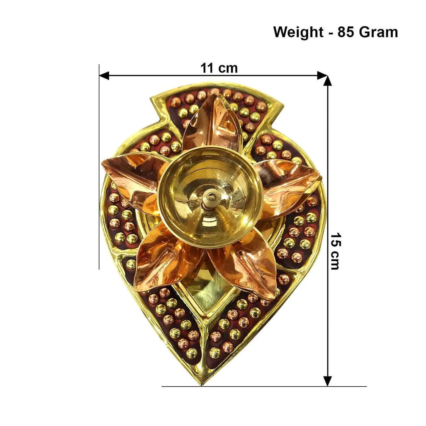 Lotus Patte shaped Brass Akhand Diya By Upharkaro-Upharkaro