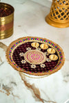 Luxury Velvet Thali for Diwali, Wedding, Navratri & Home Temple