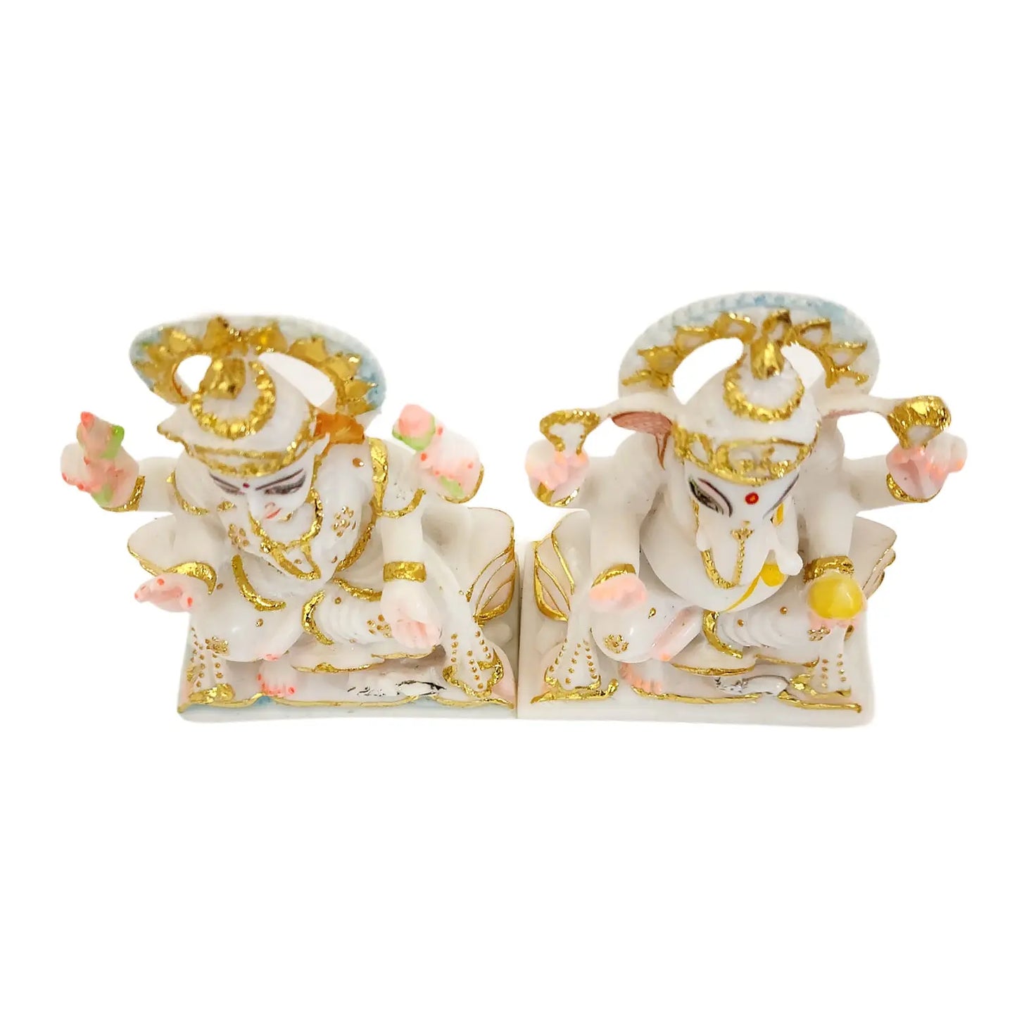 Marble Dust Divine Laxmi Ganesh Idol Set (6 Inch) By Upharkaro Upharkaro