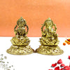 Mini Brass Laxmi Ganesh Idol Pair – 2 Inch Spiritual Statues for Diwali Pooja, Mandir & Daily Worship