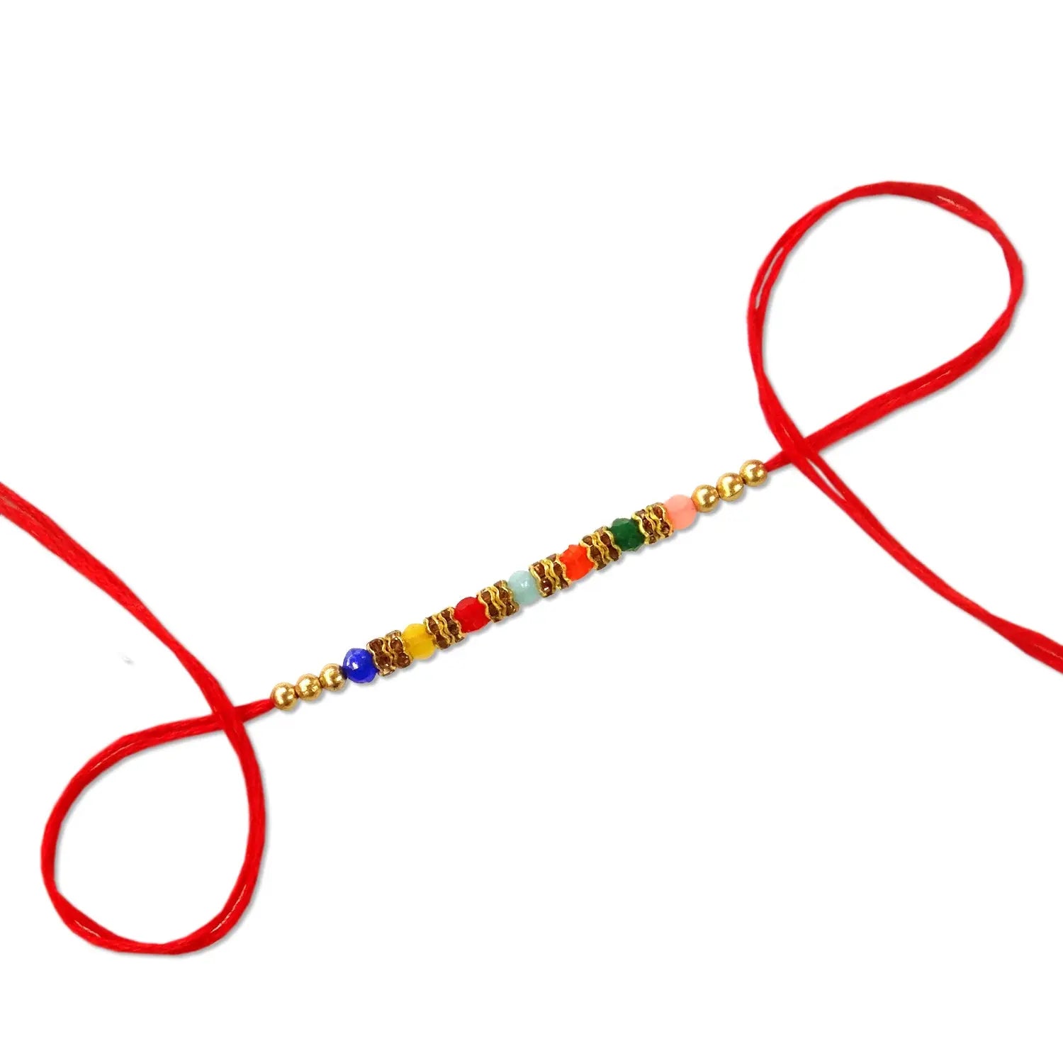 Multi Color Stones Rakhi for Brother – Designer Rakhi | Upharkaro-Upharkaro