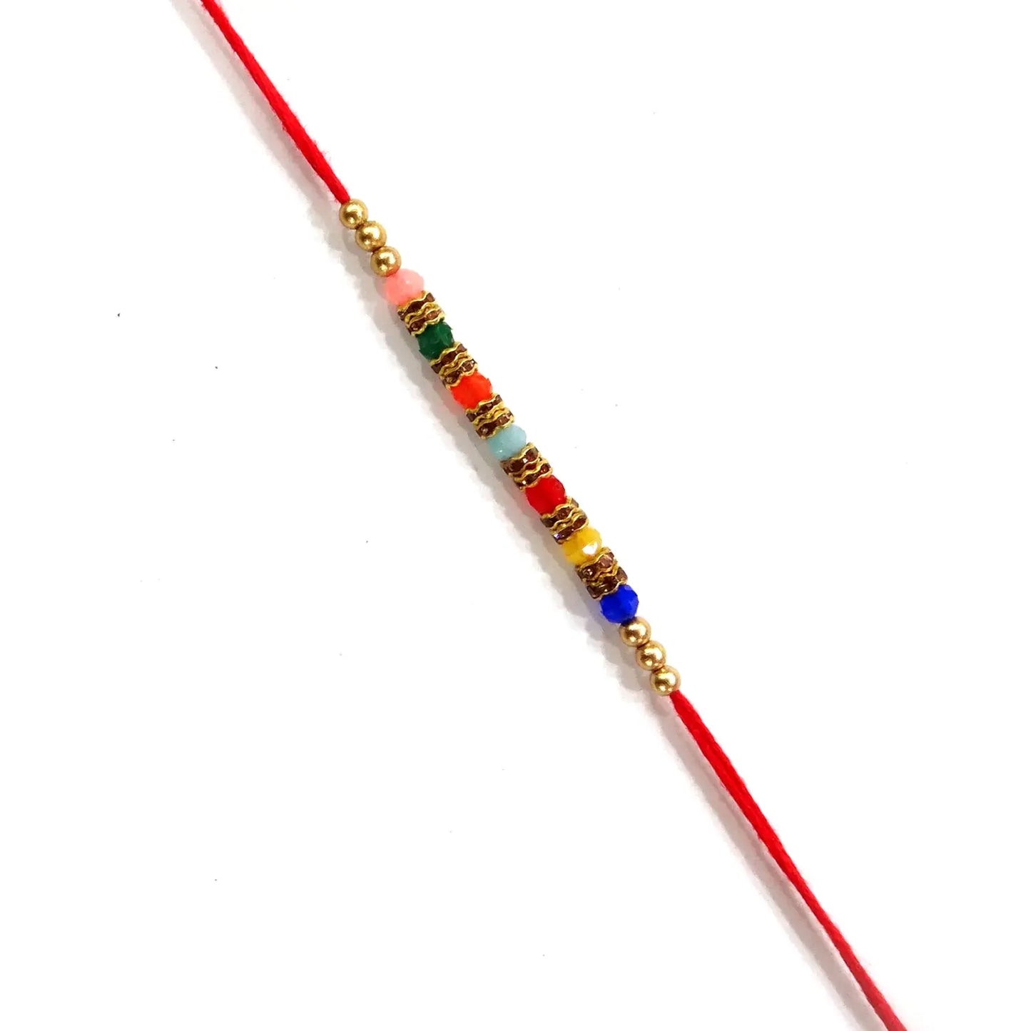 Multi Color Stones Rakhi for Brother – Designer Rakhi | Upharkaro-Upharkaro