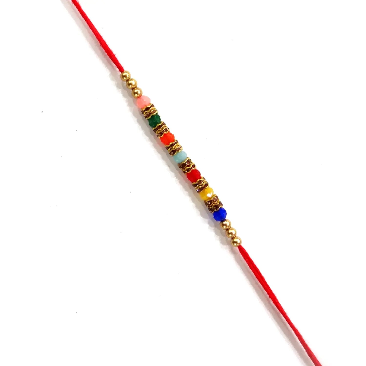 Multi Color Stones Rakhi for Brother – Designer Rakhi | Upharkaro-Upharkaro