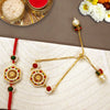 Multi-Colour Pearl Lumba Rakhi for Bhabhi – Designer Bhaiya Bhabhi Rakhi Combo by Upharkaro