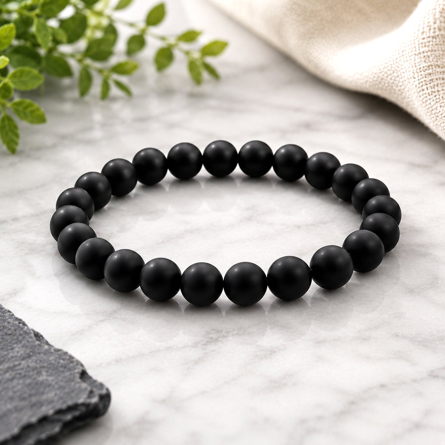 Upharkaro Lab Certified Natural Ebony (Karungali) Bracelet for Men & Women—Spiritual Protection, Positive Energy & Good Luck Bead Bracelet