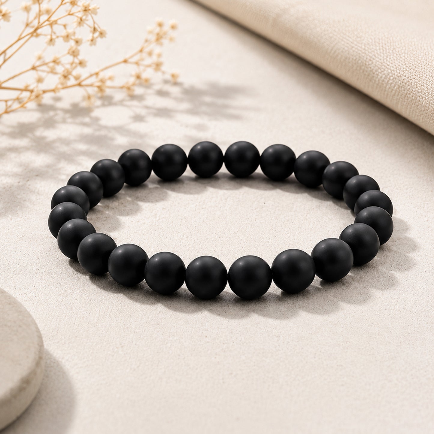 Upharkaro Lab Certified Natural Ebony (Karungali) Bracelet for Men & Women—Spiritual Protection, Positive Energy & Good Luck Bead Bracelet