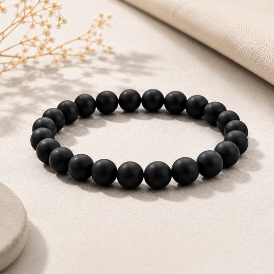 Upharkaro Lab Certified Natural Ebony (Karungali) Bracelet for Men & Women—Spiritual Protection, Positive Energy & Good Luck Bead Bracelet
