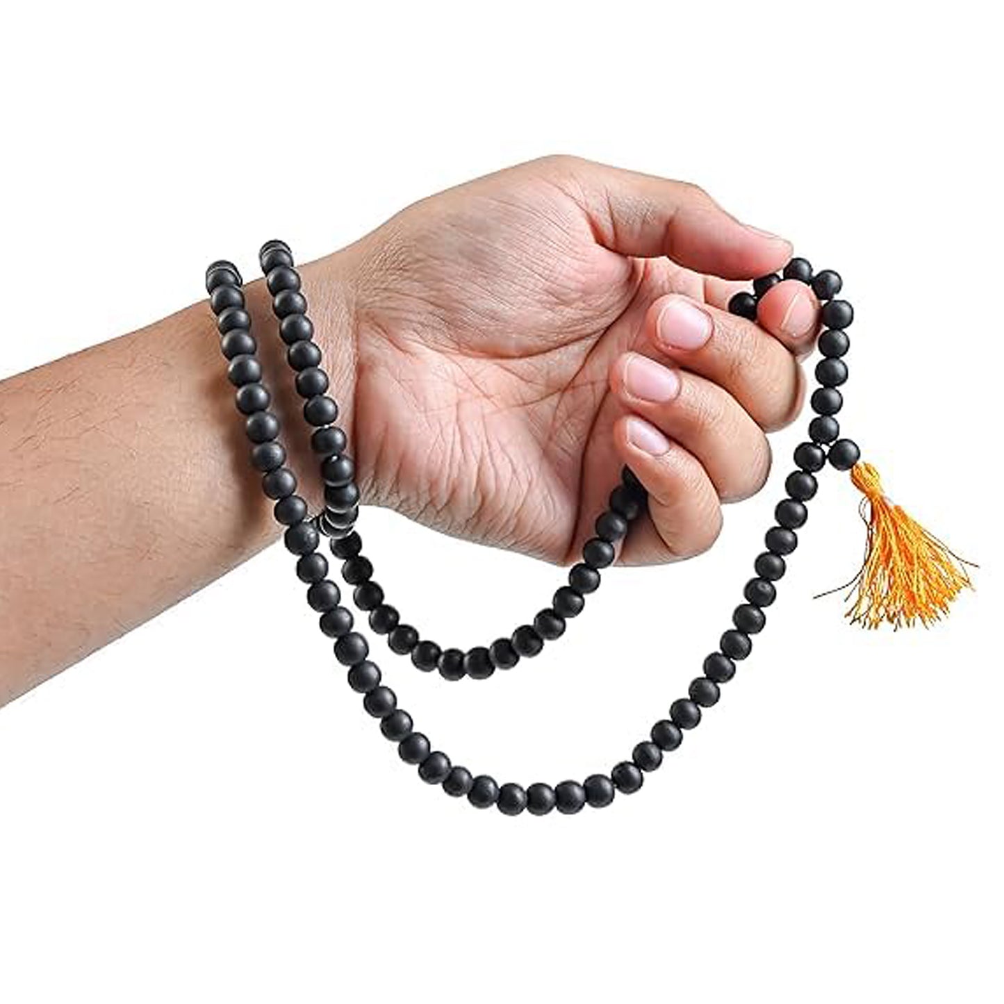 Upharkaro Lab Certified Original Karungali Mala 108 Beads | Natural Ebony Wood Japa Mala with Authenticity Certificate | Spiritual Meditation, Prayer, Protection & Positive Energy Necklace for Men & Women