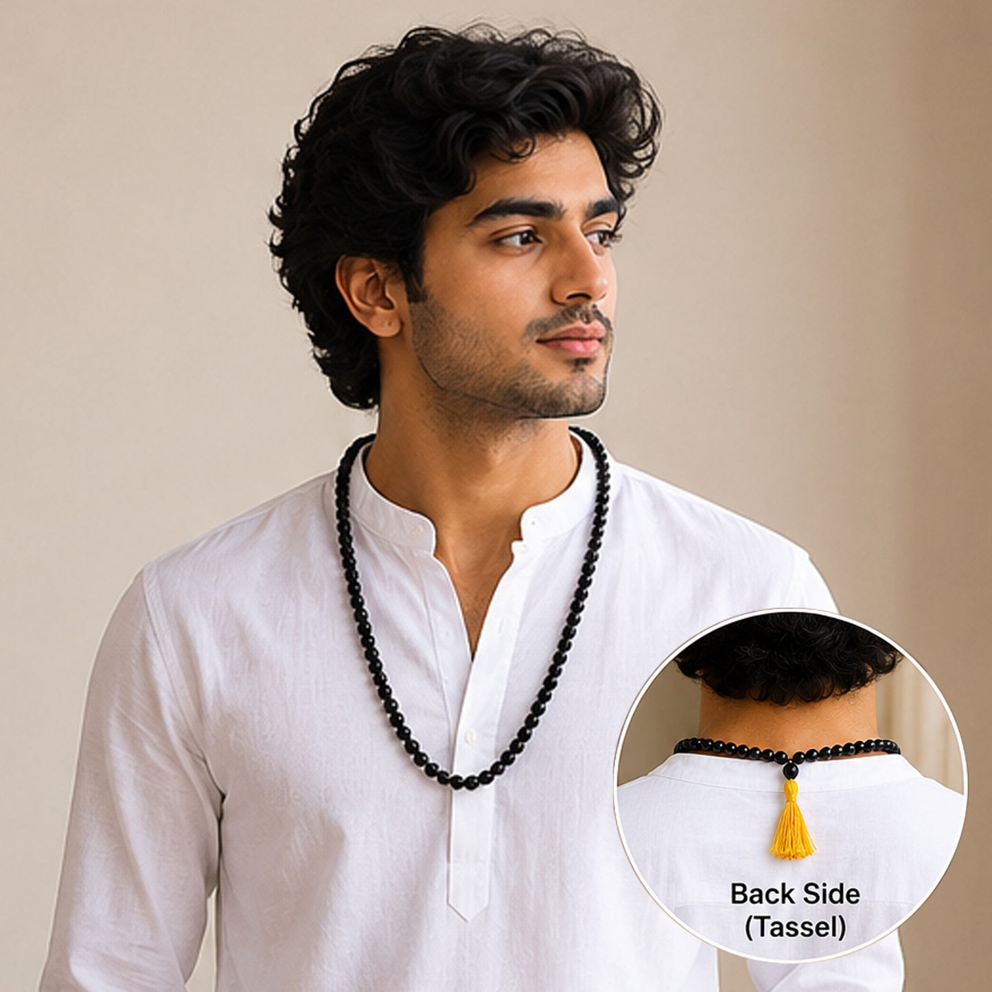 Upharkaro Lab Certified Original Karungali Mala 108 Beads | Natural Ebony Wood Japa Mala with Authenticity Certificate | Spiritual Meditation, Prayer, Protection & Positive Energy Necklace for Men & Women