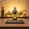 Om Namo Venkatesaya Lord Venkateswara Idol on Black Base – Gold Finish Divine Decor for Home Mandir, Pooja & Spiritual Decor By Upharkaro