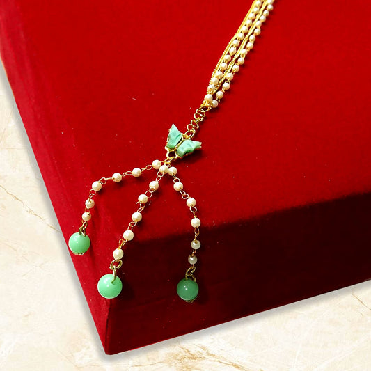 Elegant Pearl Crafted Lumba Rakhi for Bhabhi by Upharkaro – Designer Rakhi for Raksha Bandhan 2025-Upharkaro