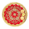 Premium Decorative Velvet & Golden Zari Pooja Thali 12 Inch By Upharkaro