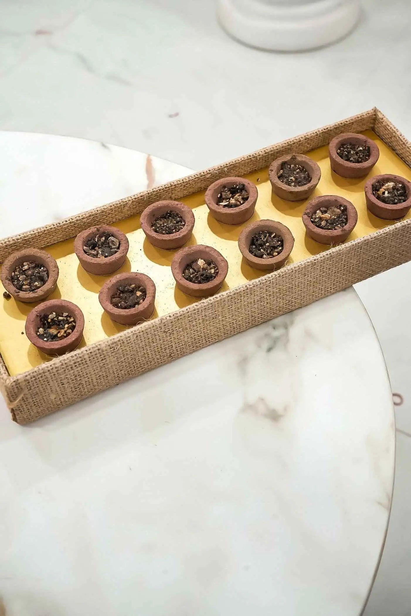 Pure Natural Loban Guggal Sambrani Dhoop Cup With Jute Box-Upharkaro