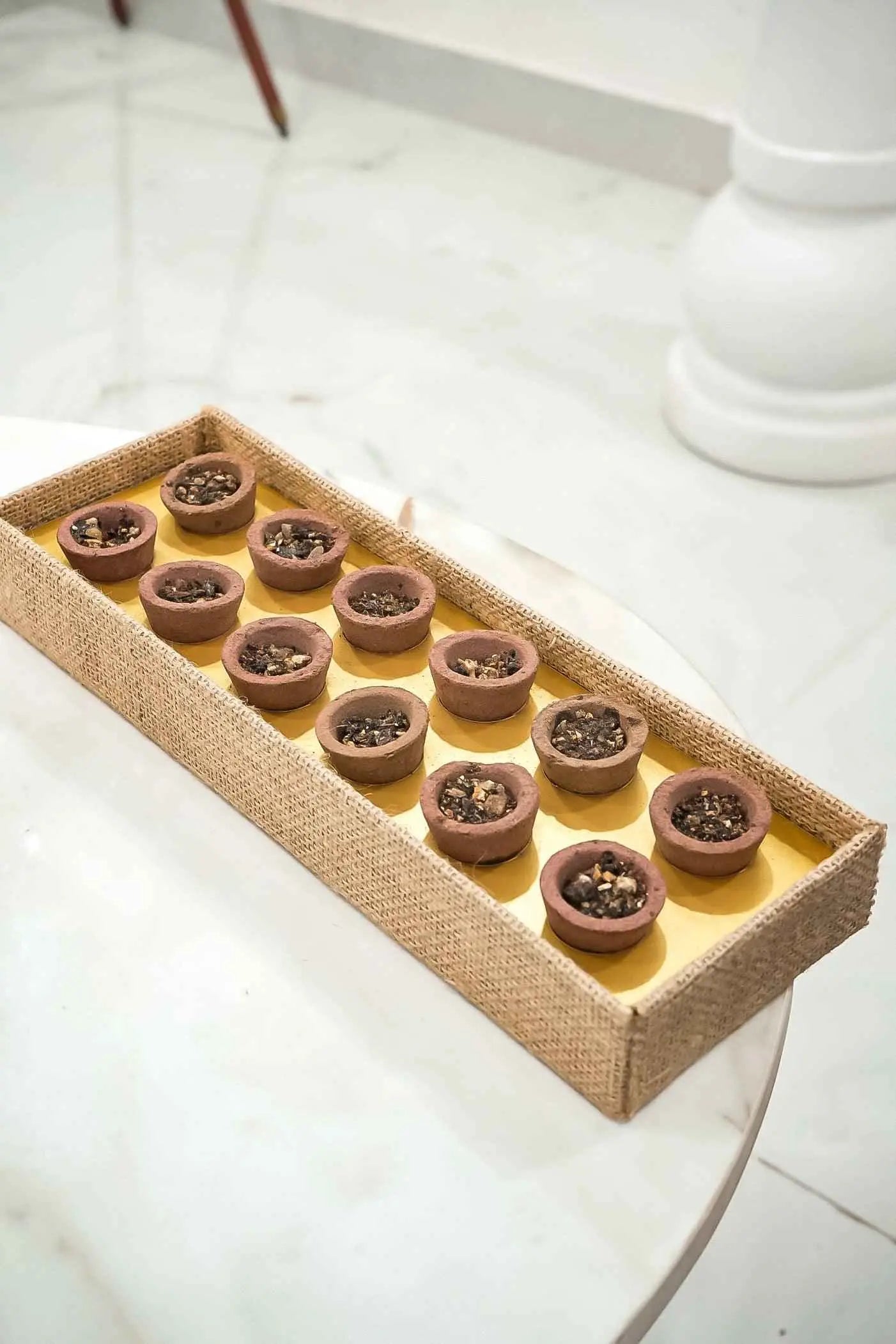 Pure Natural Loban Guggal Sambrani Dhoop Cup With Jute Box-Upharkaro