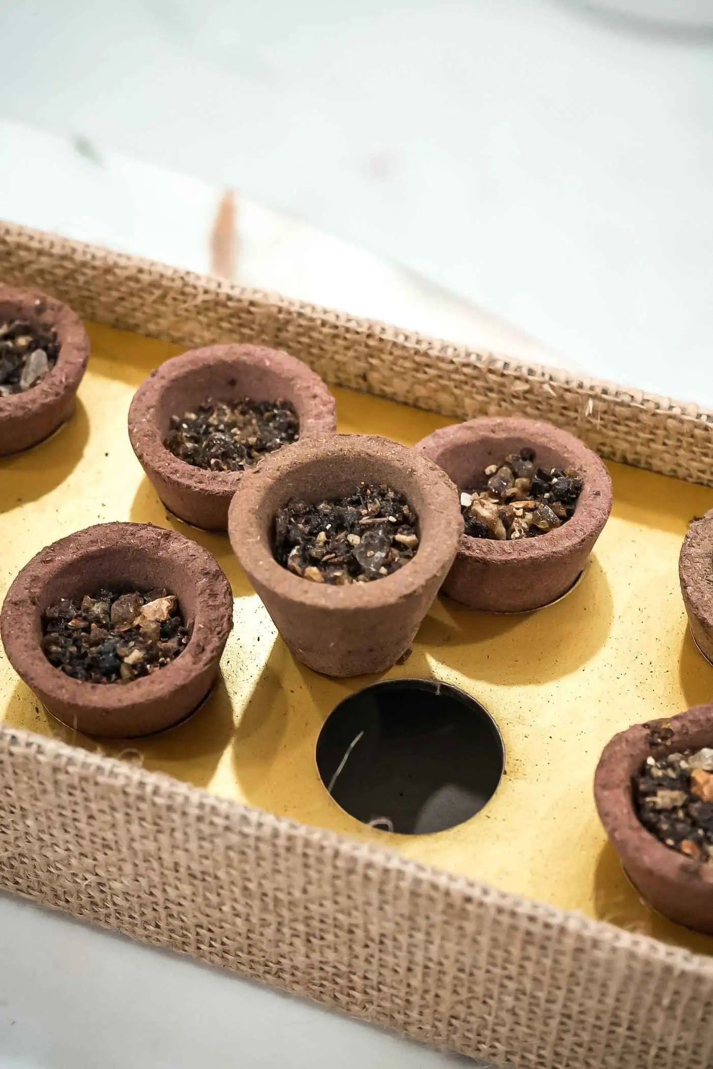 Pure Natural Loban Guggal Sambrani Dhoop Cup With Jute Box-Upharkaro