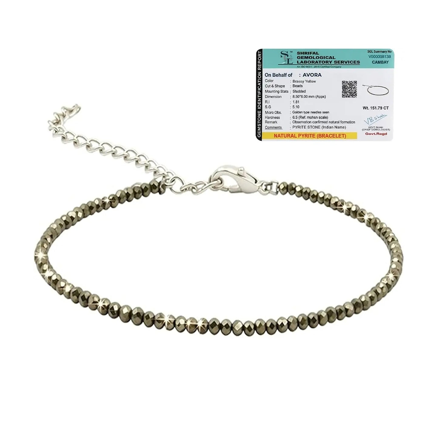 Upharkaro Original Natural Pyrite Anklet for Women | Lab Certified Genuine Pyrite Crystal Payal for Wealth, Confidence, Prosperity & Positive Energy | Adjustable Gemstone Foot Jewelry