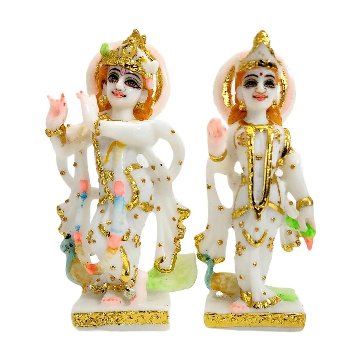 Radha Krishna Marble Dust Idol – 6 Inch Handcrafted Murti for Home Temple & Gift by Upharkaro-Upharkaro