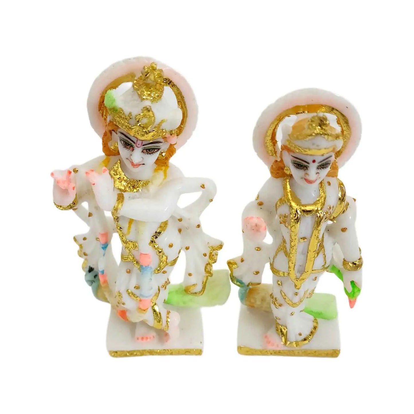Radha Krishna Marble Dust Idol – 6 Inch Handcrafted Murti for Home Temple & Gift by Upharkaro-Upharkaro