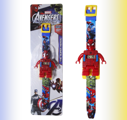 Spider-Man Kids Rakhi Watch for Boys | Superhero Digital Toy Wrist Rakhi | Cartoon Character Raksha Bandhan Gift for Kids By Upharkaro