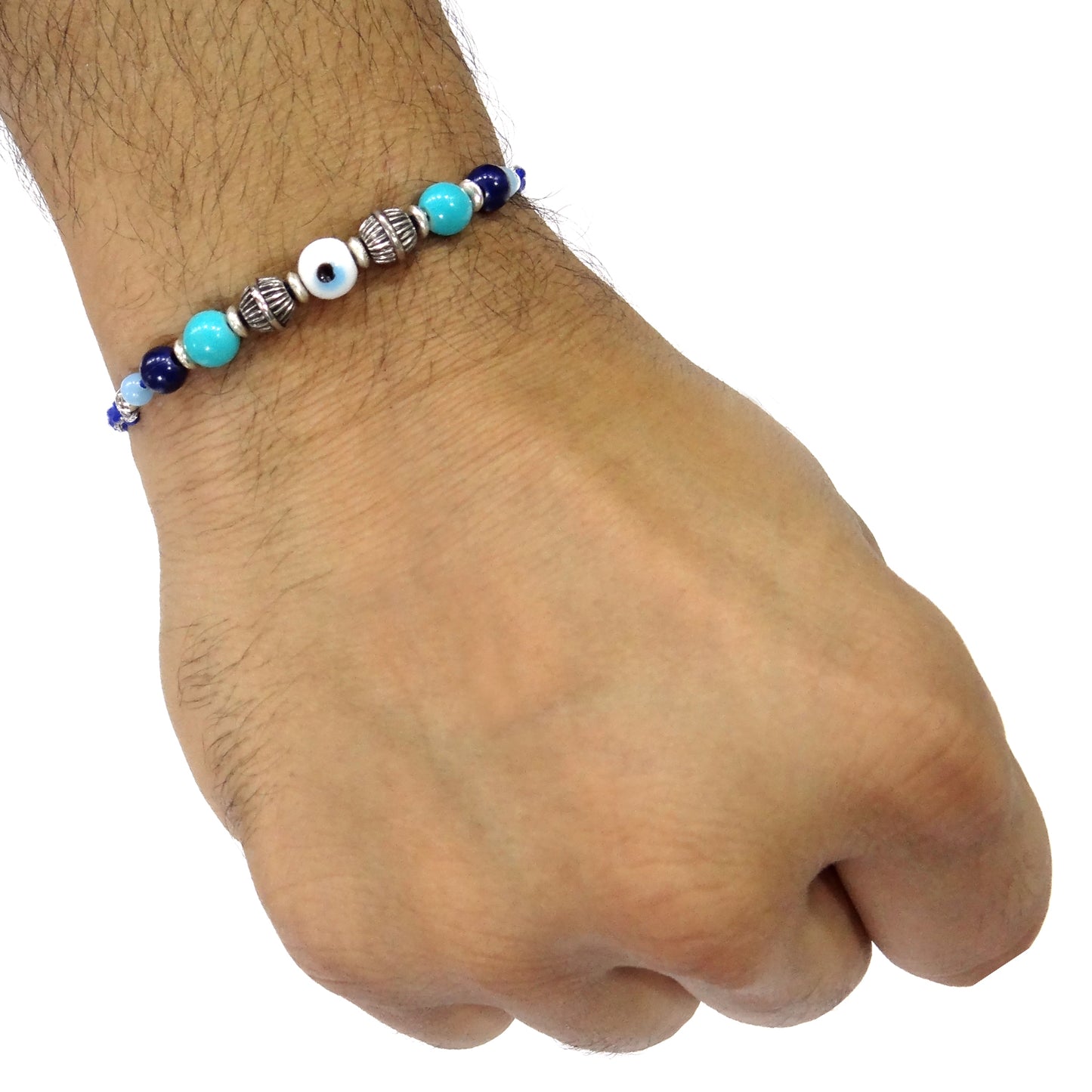 Premium Blue Evil Eye Rakhi for Bhaiya with Protective Charm | Stylish Handmade Rakhi