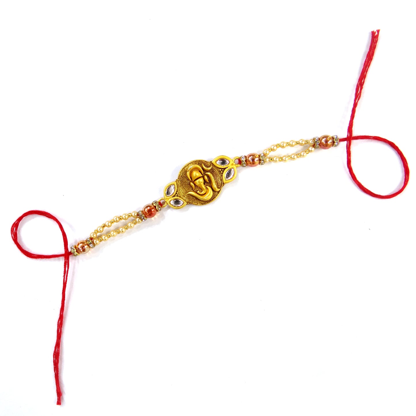 Premium Beautified Ganesha Rakhi | Divine Raksha Bandhan Special for Bhaiya