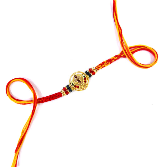 Designer Sikh Rakhi for Brother Featuring Khanda Symbol – Traditional Sikh Rakhi Thread By Upharkaro
