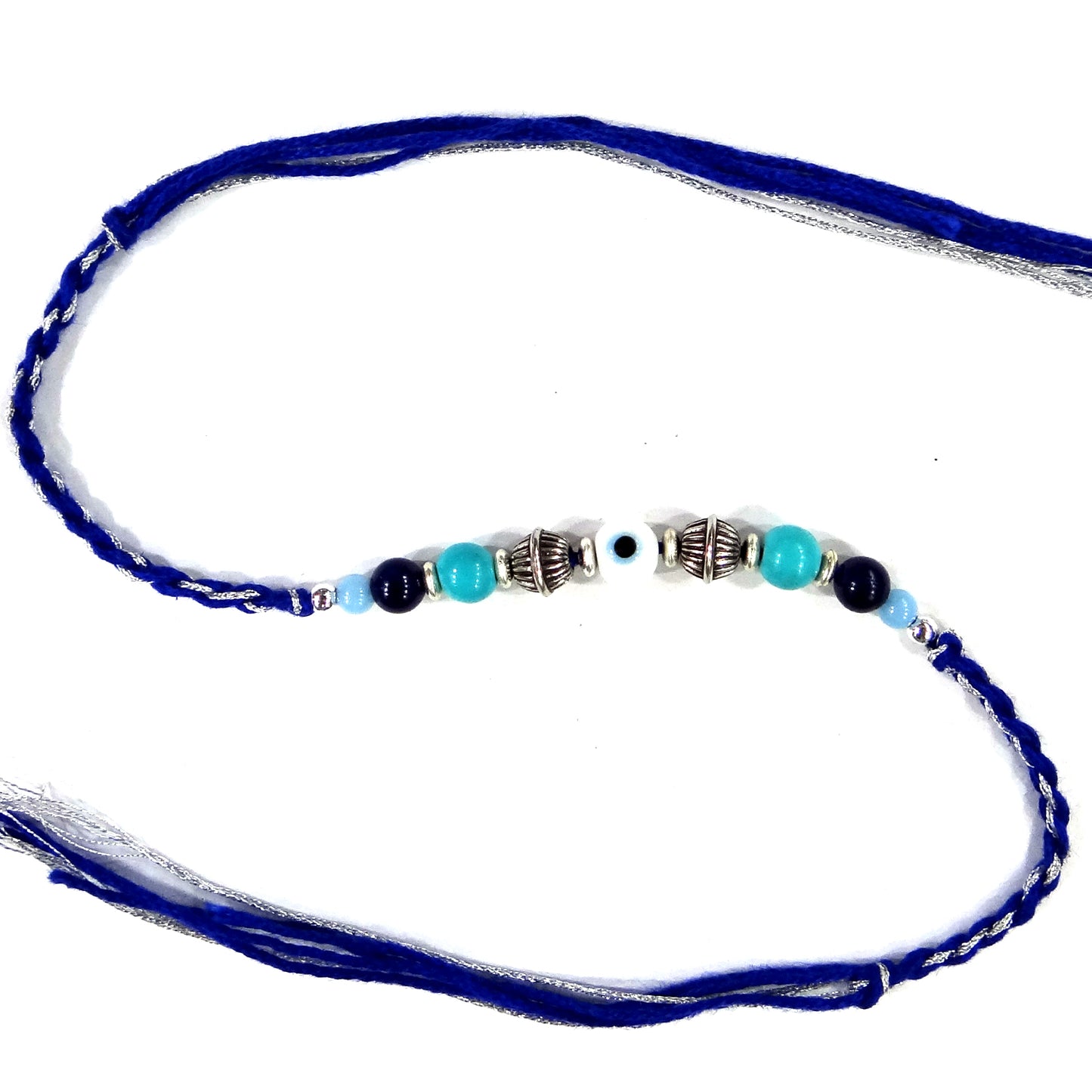 Premium Blue Evil Eye Rakhi for Bhaiya with Protective Charm | Stylish Handmade Rakhi