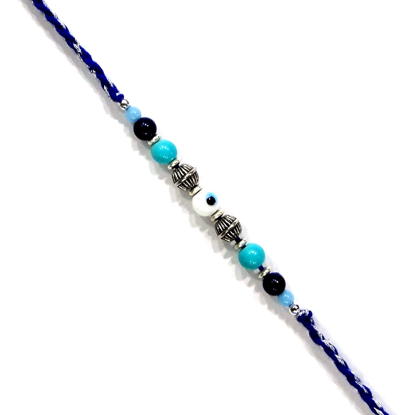 Premium Blue Evil Eye Rakhi for Bhaiya with Protective Charm | Stylish Handmade Rakhi