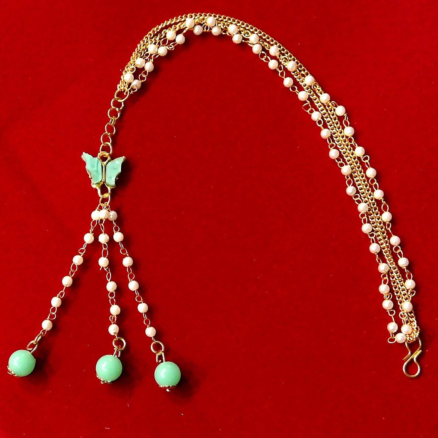 Elegant Pearl Crafted Lumba Rakhi for Bhabhi by Upharkaro – Designer Rakhi for Raksha Bandhan 2025