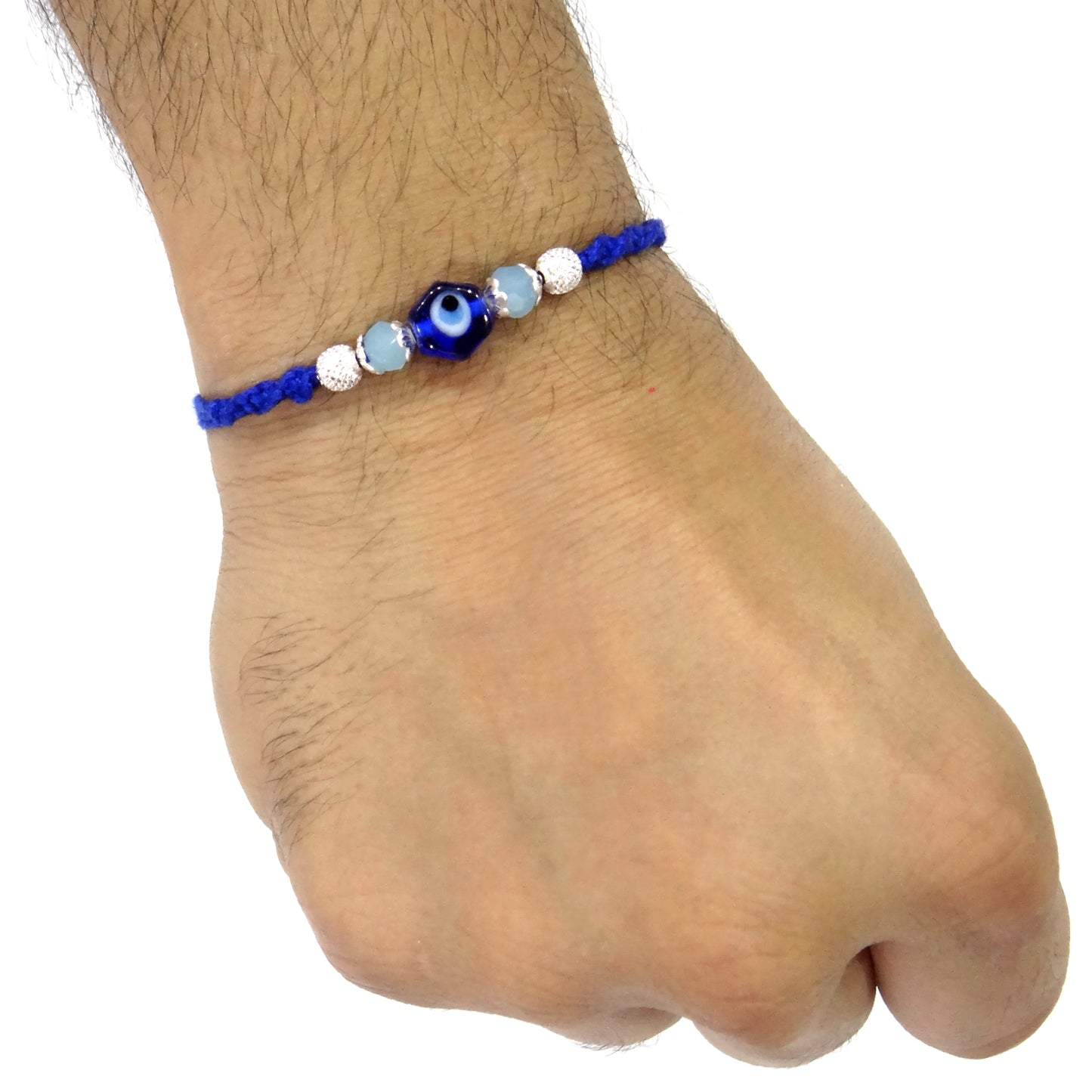 Premium Blue Evil Eye Rakhi for Brother | Protective Nazar Rakhi