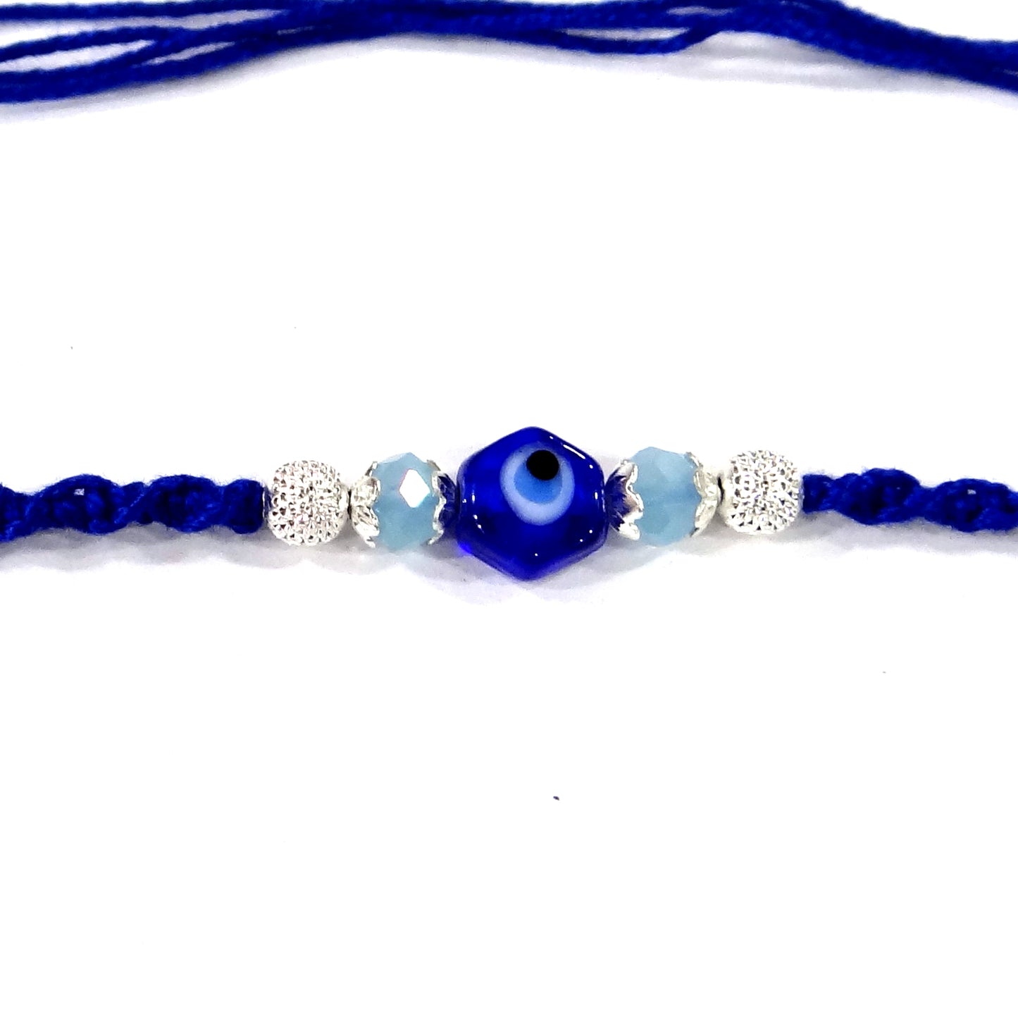 Premium Blue Evil Eye Rakhi for Brother | Protective Nazar Rakhi