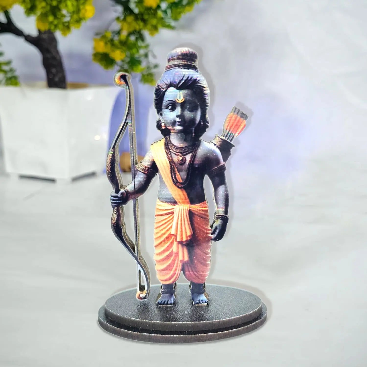 Ram Lalla MDF Double-Sided 2D Wooden Idol – Ayodhya Ram Mandir Cutout for Home Temple, Car Dashboard & Gifts by Upharkaro-Upharkaro